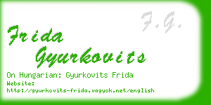 frida gyurkovits business card